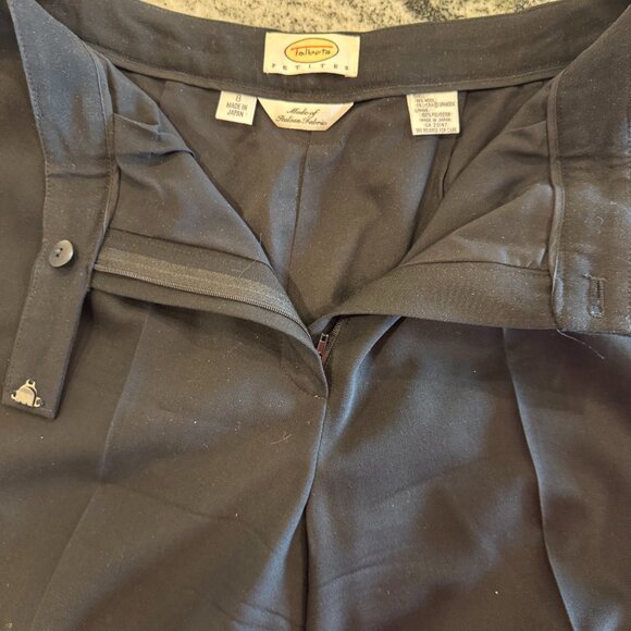 Talbots Italian wool classic office business black lined dress pants sz 8P - Picture 8 of 9